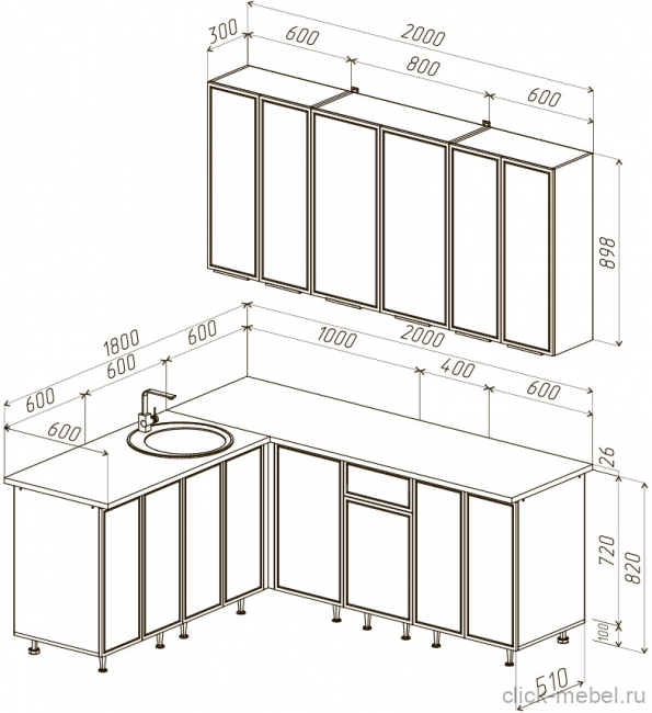 Кухня - №7 2000х1800